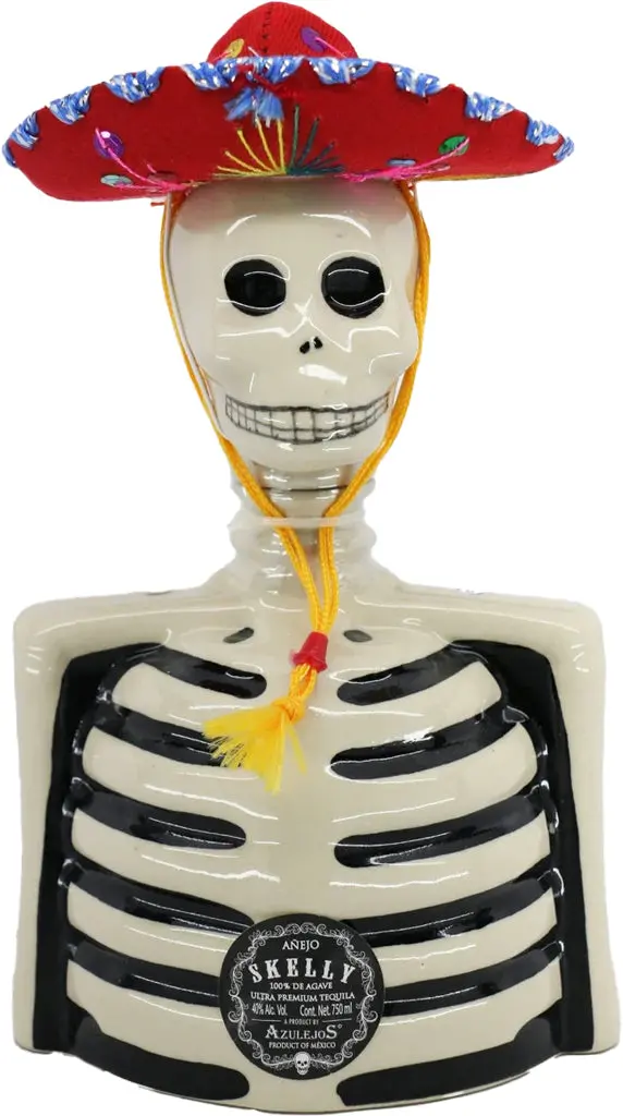 Skelly Anejo Ceramic Tequila 750Ml 1