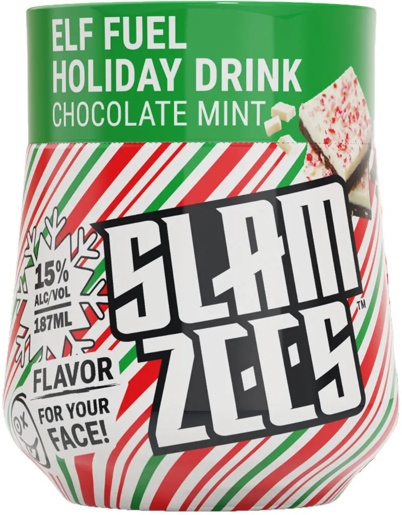 Slamzees Elf Fuel Holiday Drink Chocolate Mint 187Ml 1