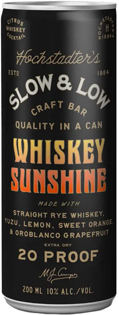 Slow & Low Whiskey Sunshine 4Pk 200Ml Cans 1