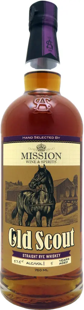 Smooth Ambler Old Scout "Mission Exclusive" 5 Year Old 57.5 Abv Cask Strength Single Barrel Straight Rye Whiskey 750Ml 1
