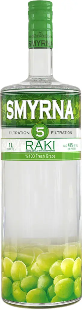 Smyrna 5 Filtration Fresh Grapes Raki 1L 1