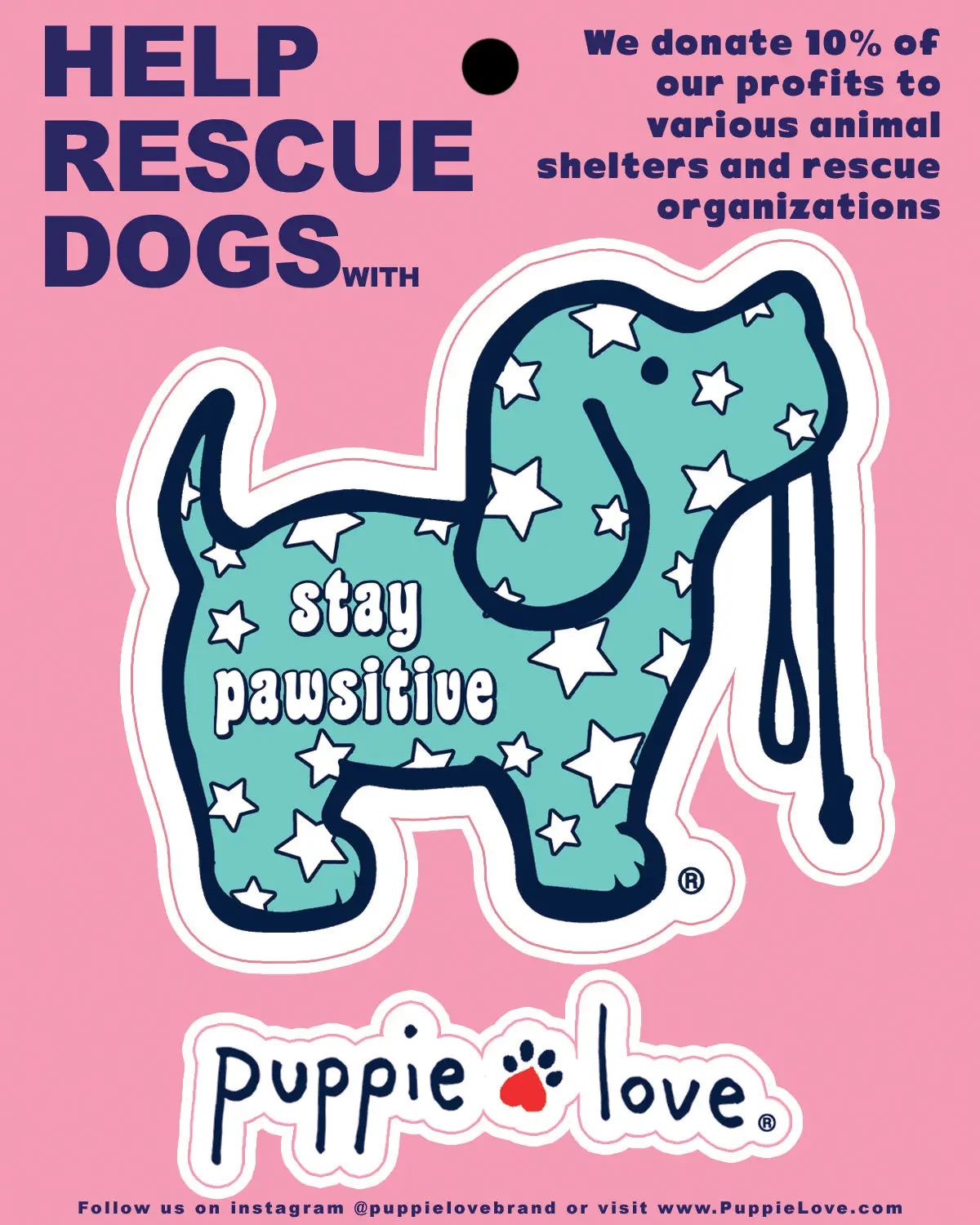 Stay Pawsitive Pup Decal 1