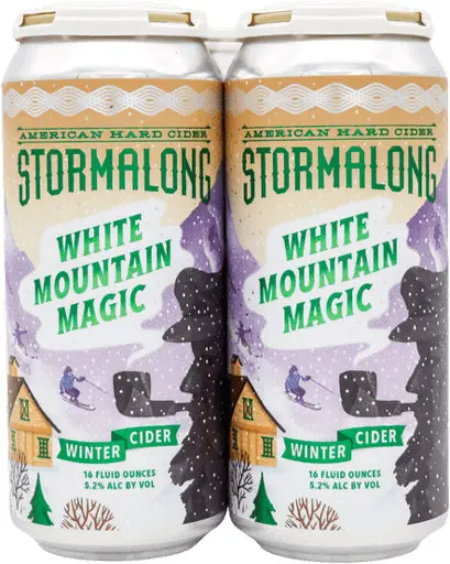 Stormalong White Mountain Magic Winter Cider 16Oz 4Pk Cans 1