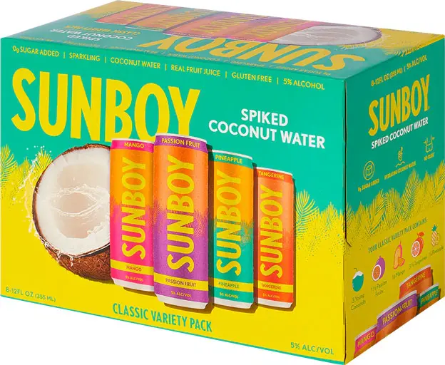 Sunboy Spiked Coconut Water Classic Variety 8Pk Cans 1