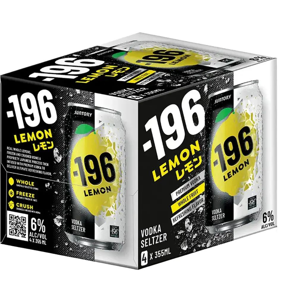 Suntory -196 Lemon Vodka Seltzer 4Pk Cans 1