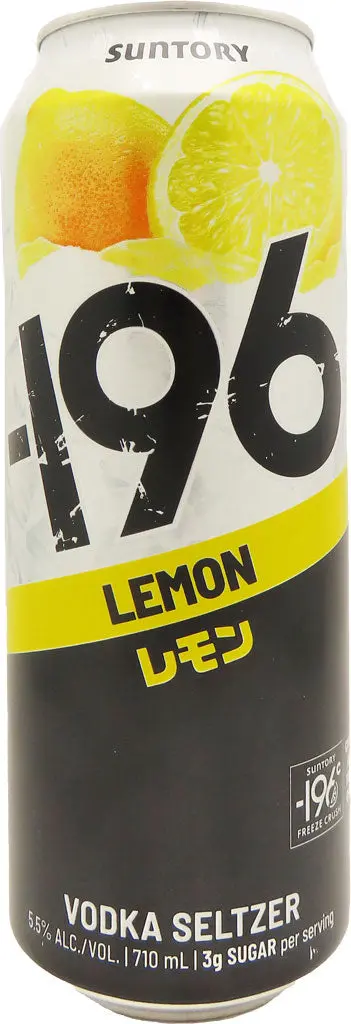 Suntory -196 Lemon Vodka Seltzer 710Ml 1