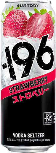 Suntory -196 Strawberry Vodka Seltzer 710Ml 1