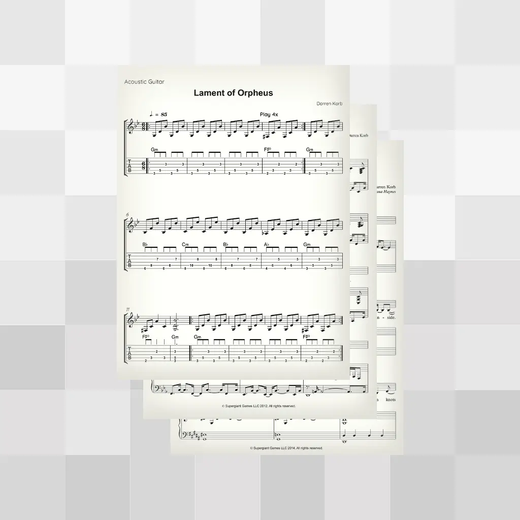 Supergiant Games Sheet Music 1