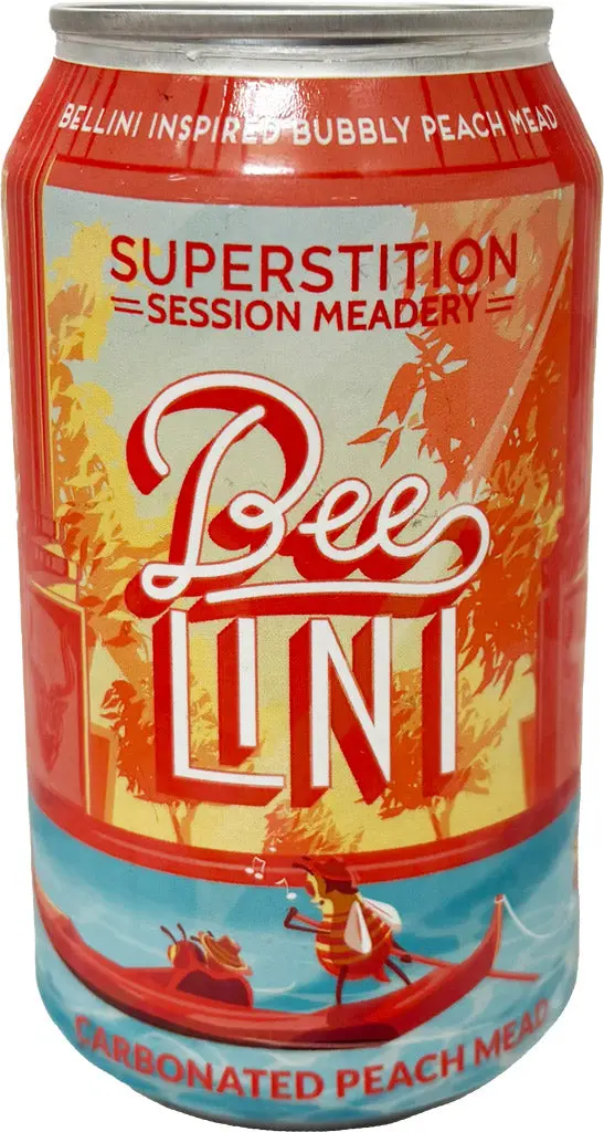 Superstition Beelini Carbonated Peach Mead 12Oz Can 1
