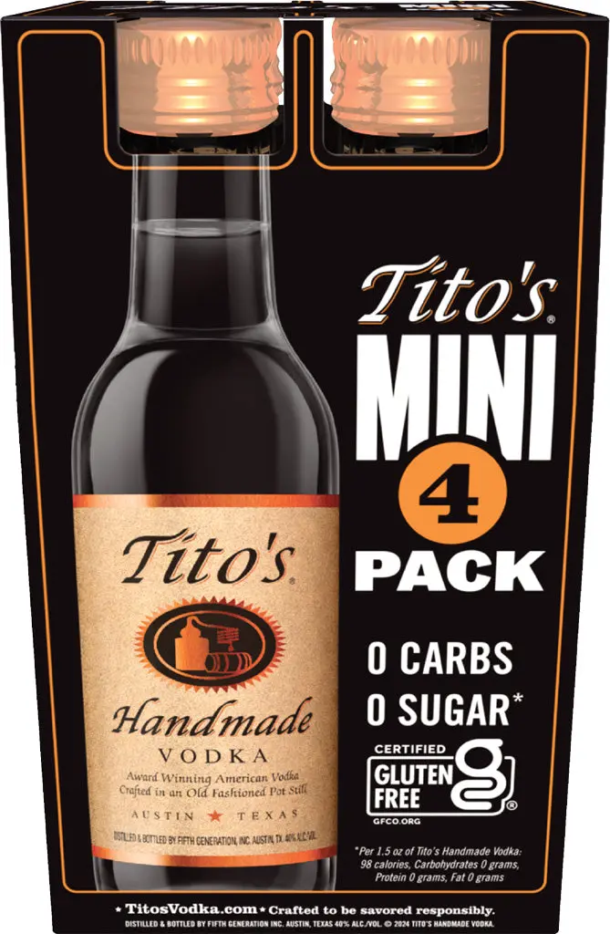 Tito's Handmade Vodka 50Ml 4Pk 1