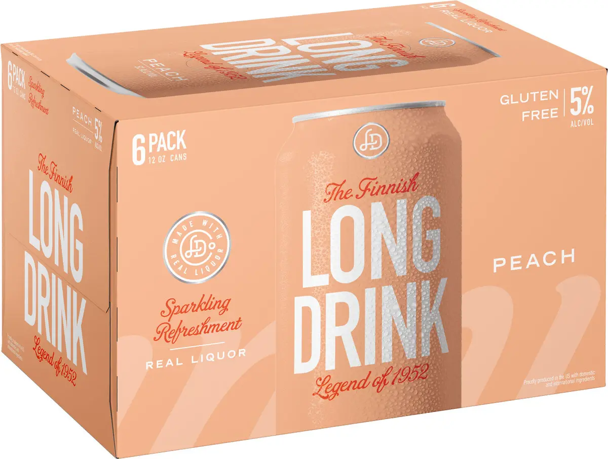 Long Drink Peach 6Pk 1