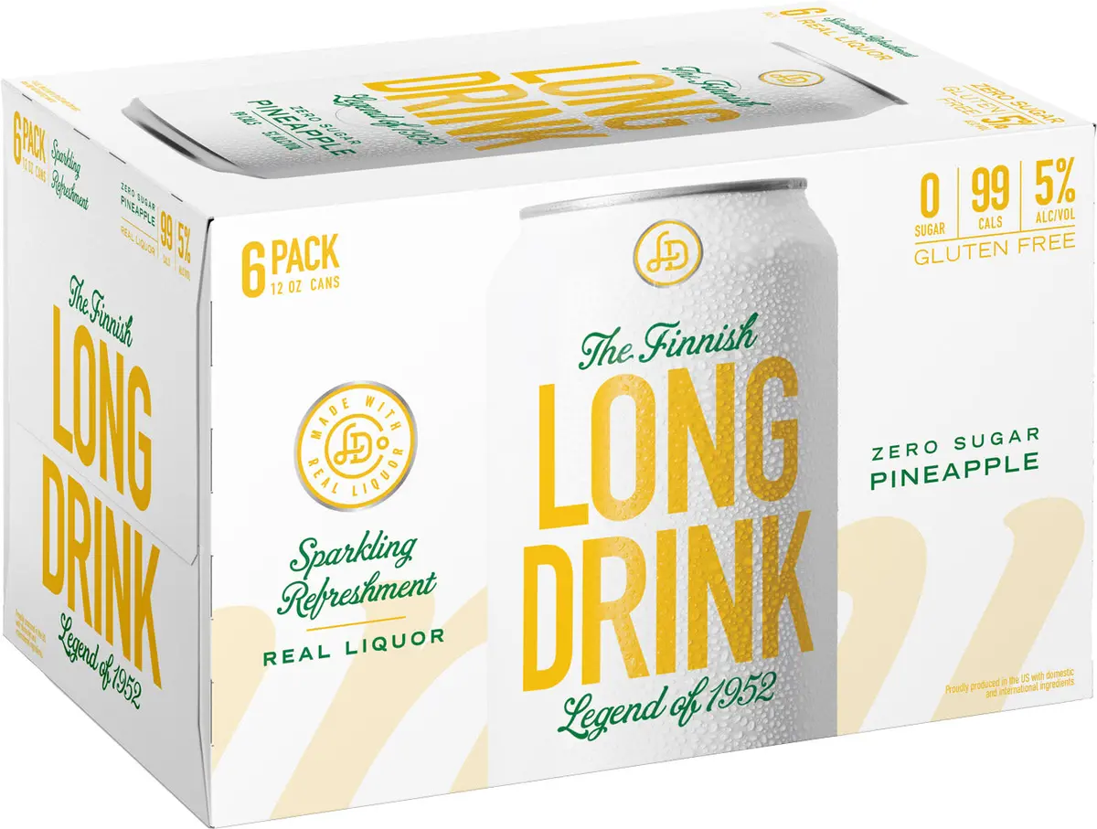 Long Drink Zero Sugar Pineapple 6Pk 1