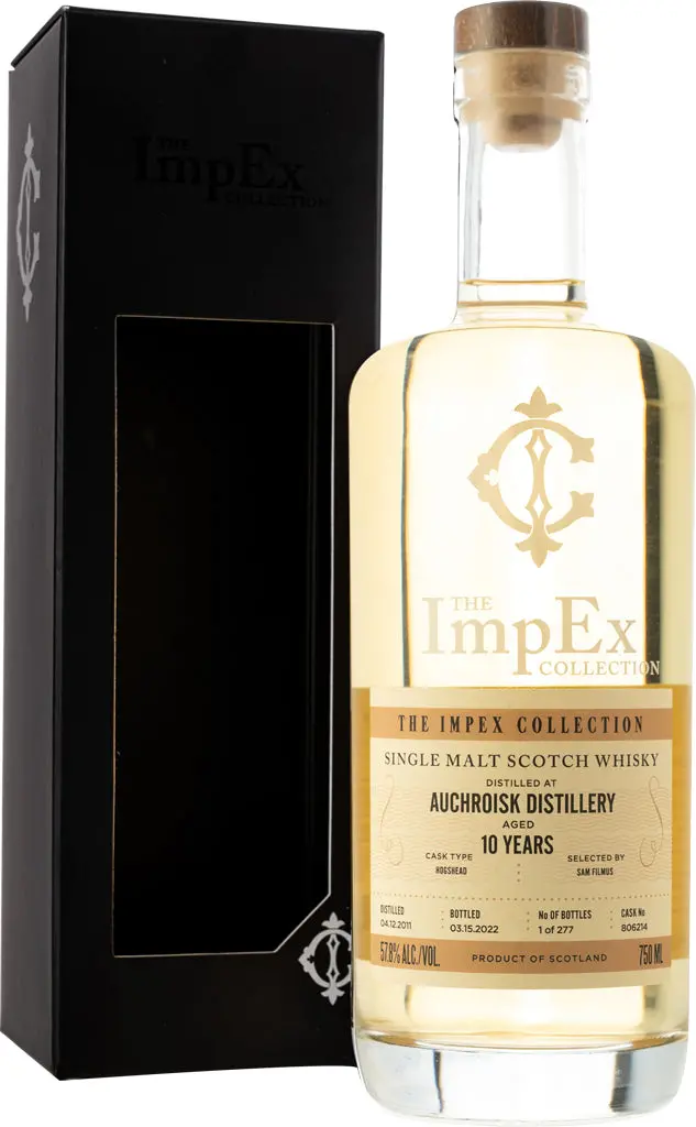 The Impex Collection Auchroisk Distillery 2011 10 Year Old 750Ml 1