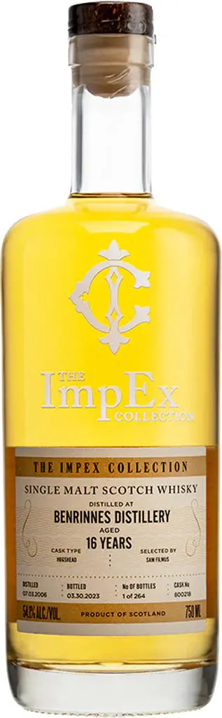 The Impex Collection Benrinnes Distillery 2006 16 Year Old 750Ml 1