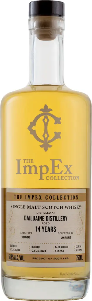 The Impex Collection Dailuaine Distillery 2009 14 Year Old Single Malt Whisky 750Ml 1