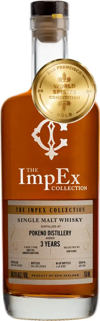 The Impex Collection Pokeno Distillery 3 Year Old Single Malt Whisky 750Ml 1
