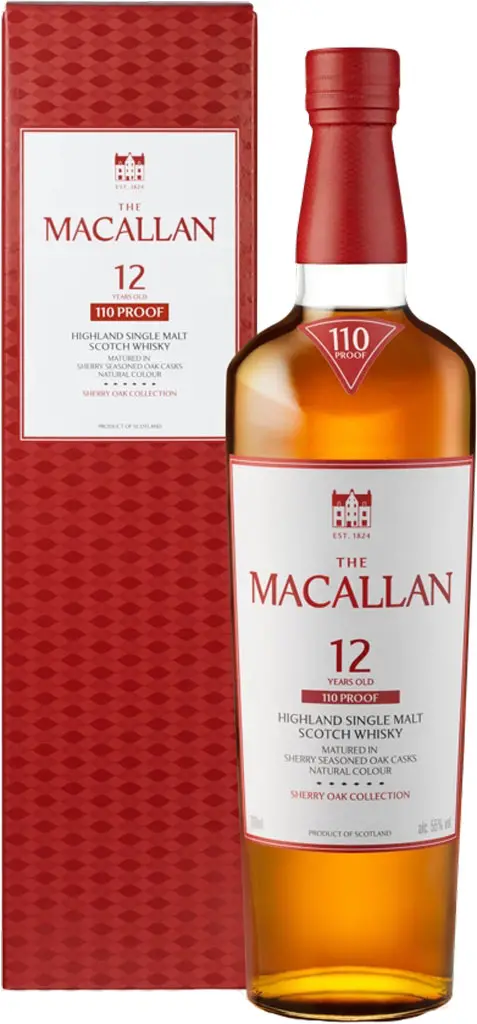The Macallan Sherry Oak 12 Year Old Single Malt Whisky 110 Proof 750Ml 1