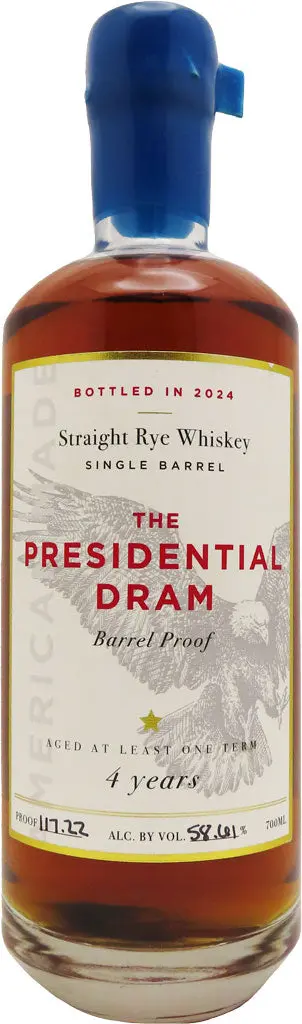 The Presidential Dram Barrel Proof 4 Year Old Straight Rye Whiskey 700Ml 1