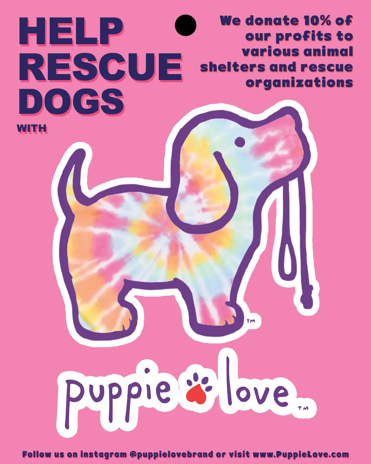 Tie Dye #2 Pup Decal 1