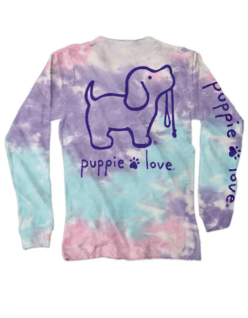 Cotton Candy Tie Dye Pup, Adult Ls 1