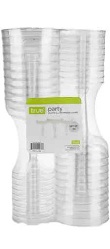 True Party 5Oz. Plastic Champagne Cupes 20Pk 1