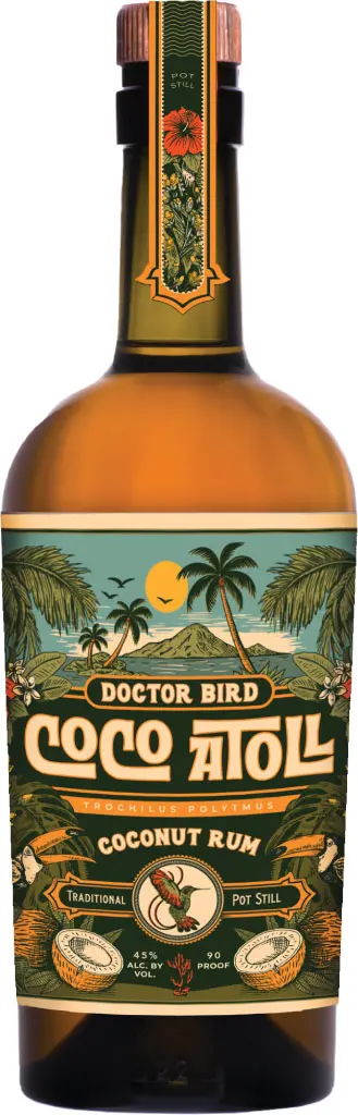 Two James Doctor Bird Coco Atoll Coconut Jamaican Rum 750Ml 1