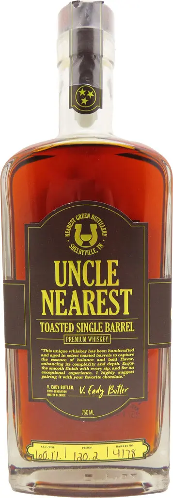 Uncle Nearest Toasted Single Barrel Premium Whiskey 750Ml 1