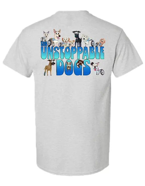 Unstoppable Dogs Logo Tee, Ash Grey 1