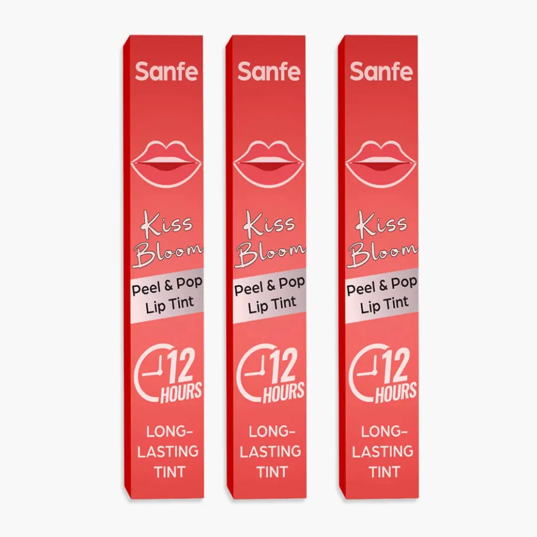 Sanfe Kiss Bloom Peel & Pop Lip Tint (Pack Of 3) 1