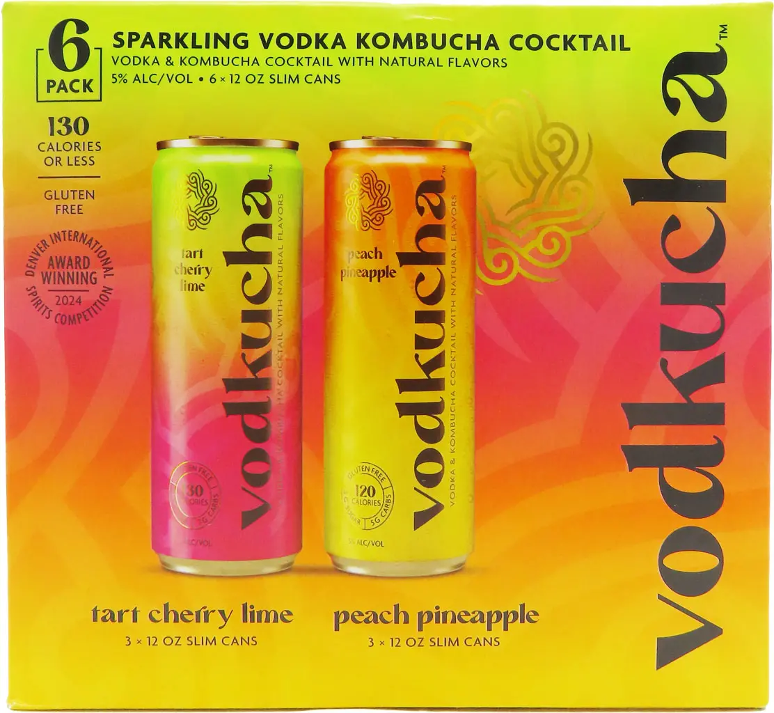 Vodkucha Sparkling Vodka Kombucha Cocktail 6Pk 1
