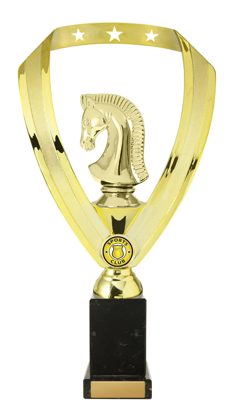 Chess Knight With Backstand On Marble 3