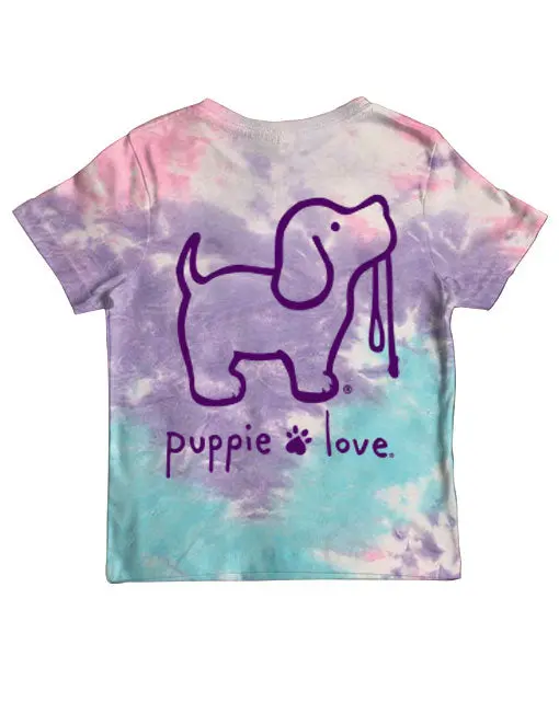 Cotton Candy Tie Dye Pup, Youth Ss 1