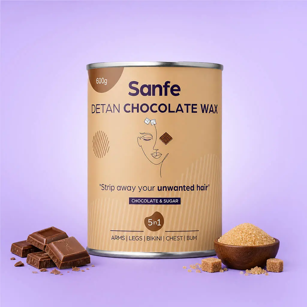 Sanfe Detan Chocolate Wax For Smooth Hair Removal - 600Gm 1