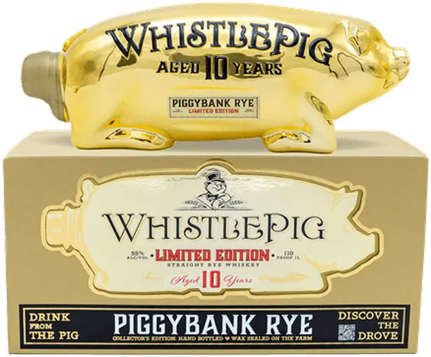 Whistlepig Piggybank Rye Gold Edition 10 Year Old 1L 1
