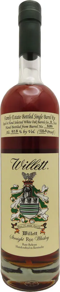 Willett Family Estate Rye Whiskey 11 Year Old #6219 135.6 Proof 750Ml 1