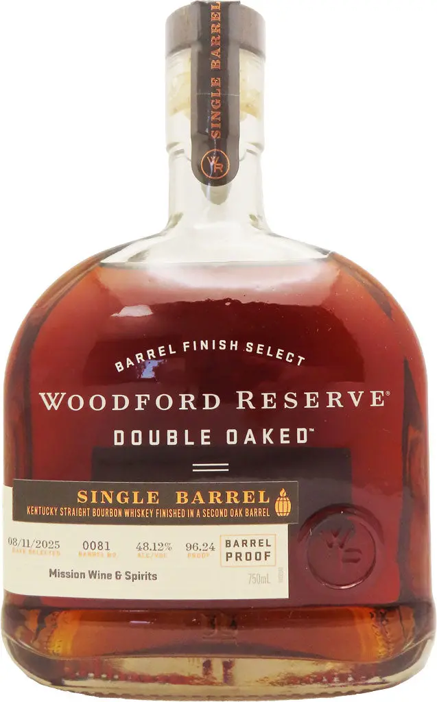 Woodford Reserve "Mission Exclusive" Double Oaked Single Barrel Kentucky Bourbon 750Ml 1