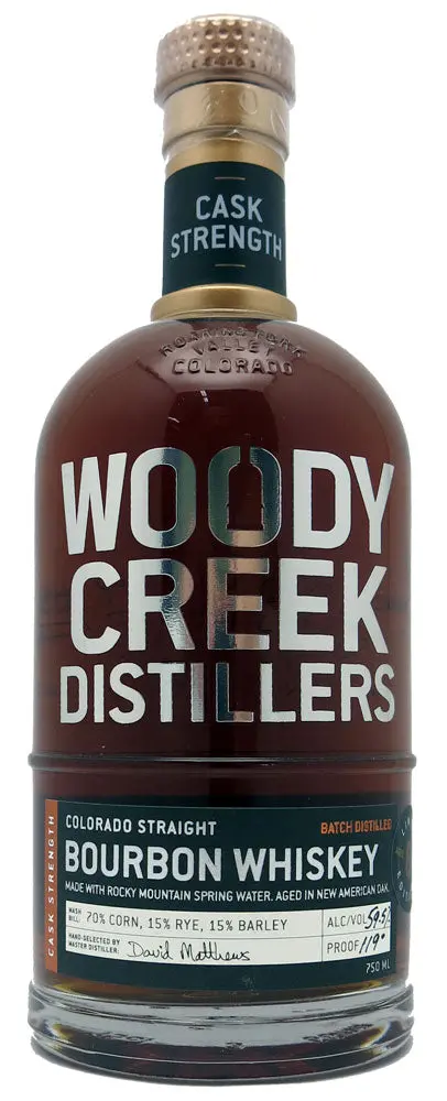 Woody Creek Straight Bourbon Cask Strength 750Ml 1