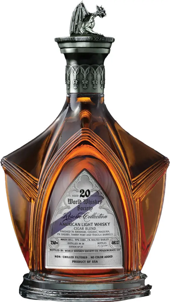 World Whiskey Society Reserve Collection American Light Whisky Cigar Blend 20 Year Old 750Ml 1