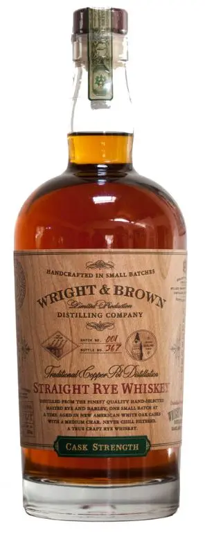 Wright & Brown Rye Whiskey Cask Strength 750Ml 1