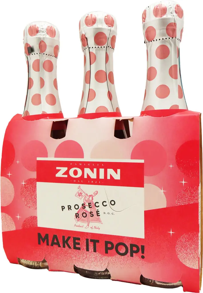 Zonin Brut Rose 187Ml 3Pk 1