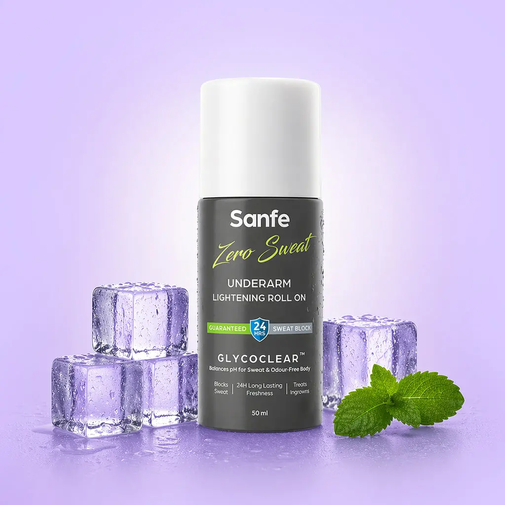 Sanfe Zero Sweat Underarm Lightening Roll On Lightens Men & Women, 50Ml 1