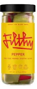 Filthy Pepper Olives 8Oz 1