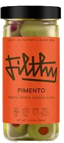 Filthy Pimento Olives 8Oz 1