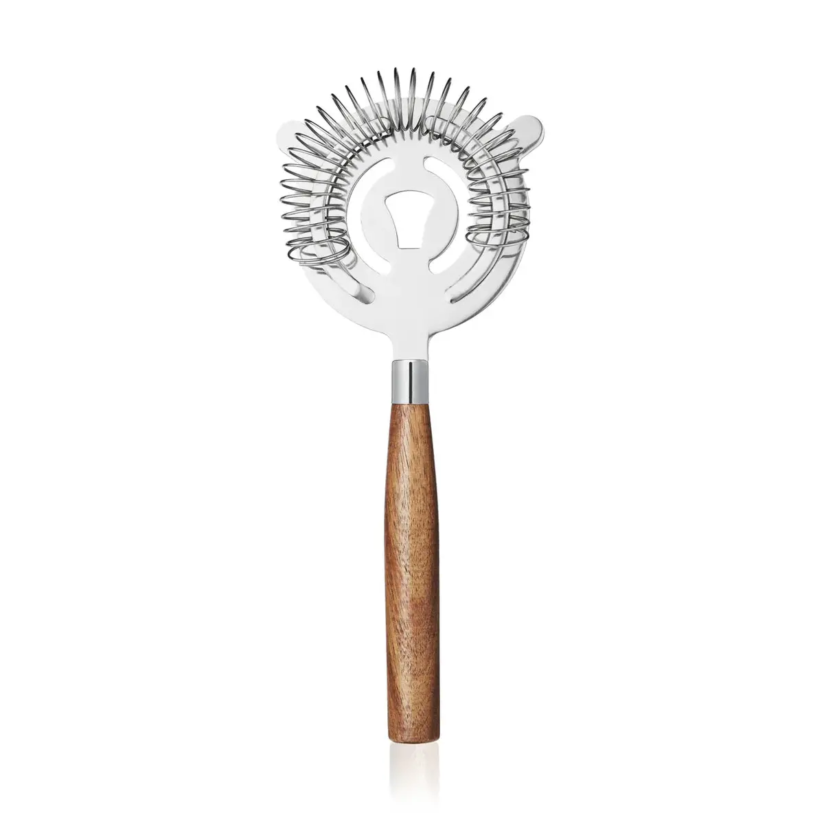 True Cocktail Strainer W/ Acacia Wood Handle 1