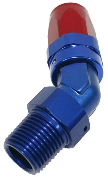 1/2" Npt To -10An 45° Swivel Hose Fitting – Tapered Male Npt End (Af828-10-08) 1