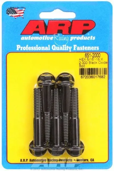 Black Oxide Hex Head Bolt Kit – 5-Piece Set For General Engine And Chassis Use 1