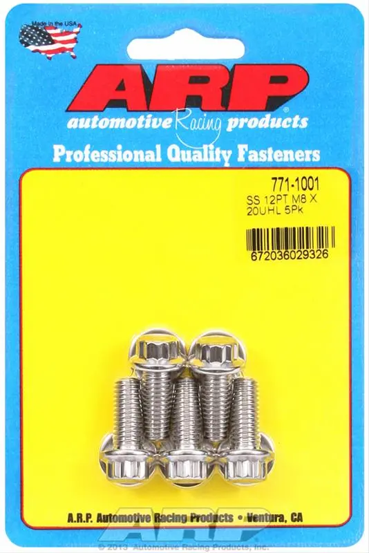 Arp Stainless Steel High-Strength Engine Bolts – Grade 8740 Alloy (Kit 771-1001) 1