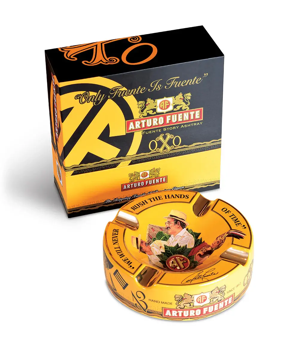 Arturo Fuente Opus X Hands Of Time Yellow Ashtray 1