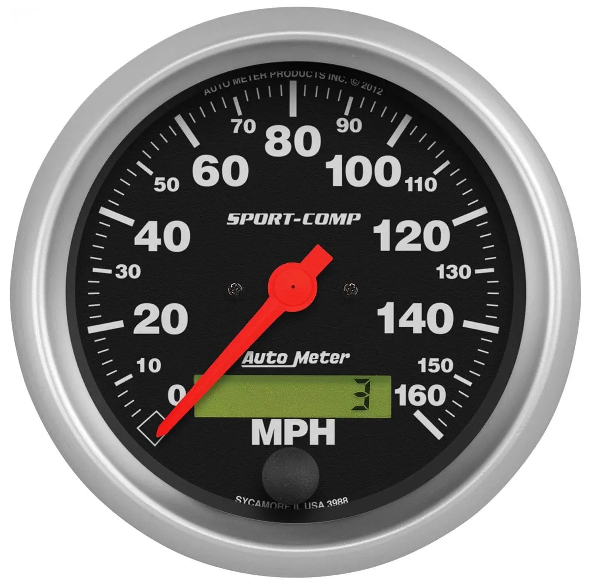 Autometer Sport-Comp Series Mechanical Speedometer – Au3988, 0–160 Mph Range 1