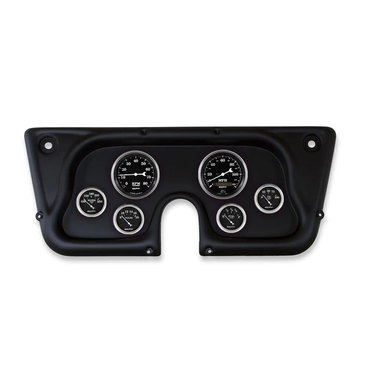 Autometer Old Tyme Black Series Instrument Cluster – 7-Gauge Configuration (Model 2142-07) 1